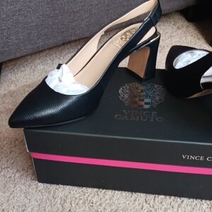 Vince Camuto Black Pointed Toe Heels